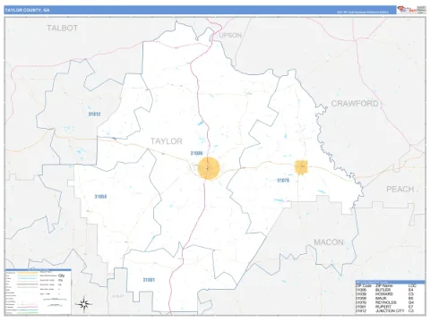 Taylor County, GA map