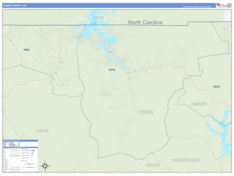 Towns County, GA map
