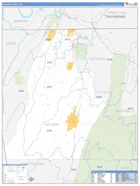 Walker County, GA map