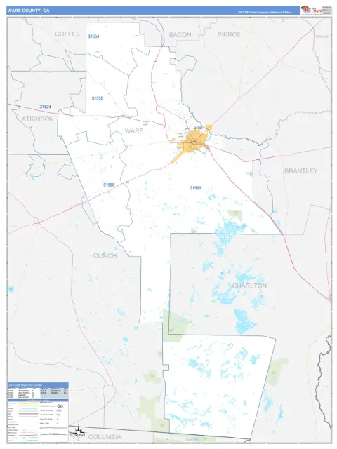 Ware County, GA map