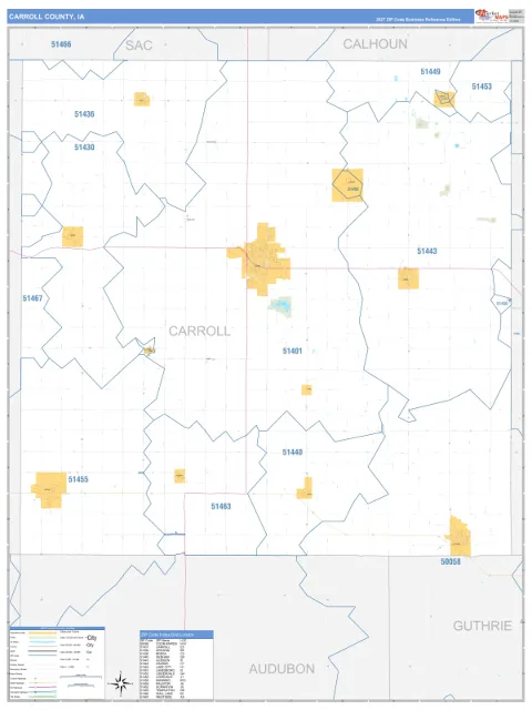 Carroll County, IA map