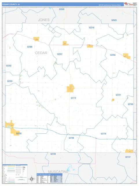 Cedar County, IA map