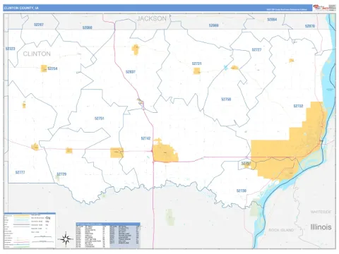 Clinton County, IA map