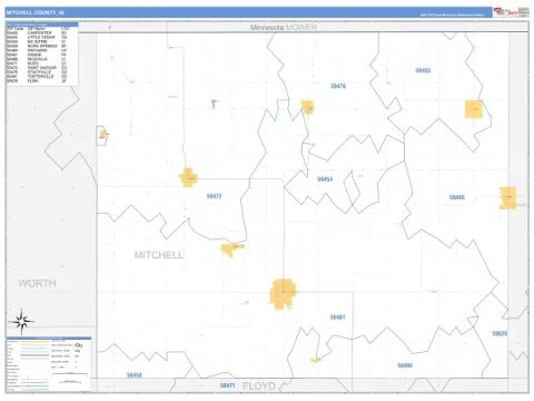 Mitchell County, IA map