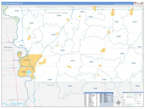 Pottawattamie County, IA map