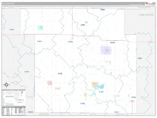 Sac County, IA Classic style ZIP Code wall map