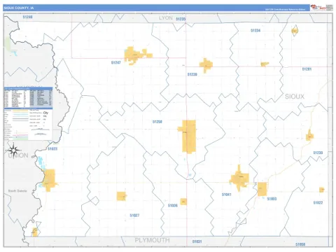 Sioux County, IA map