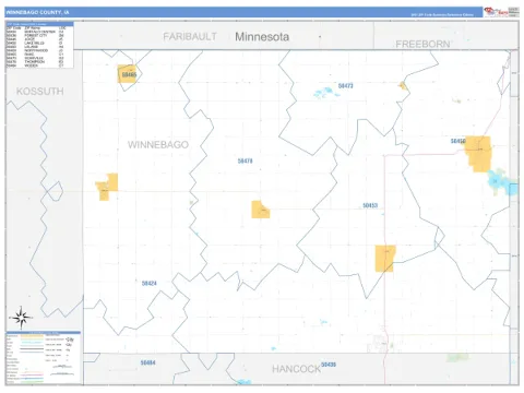 Winnebago County, IA map