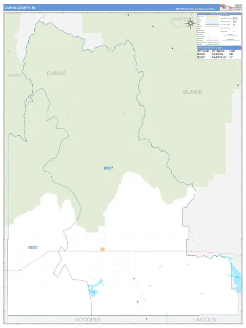 Camas County, ID map