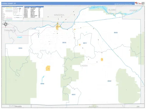 Cassia County, ID map