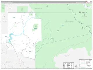 Clearwater County, ID Classic style ZIP Code wall map