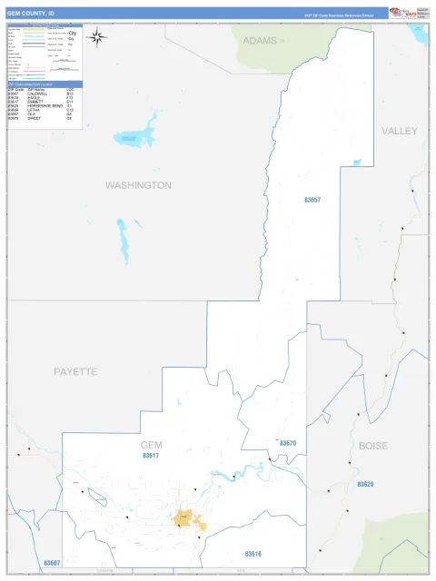 Gem County, ID map