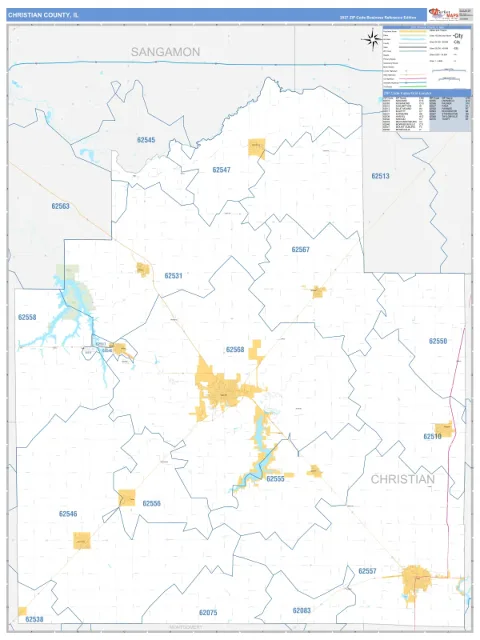 Christian County, IL map