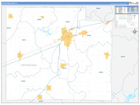 Effingham County, IL map