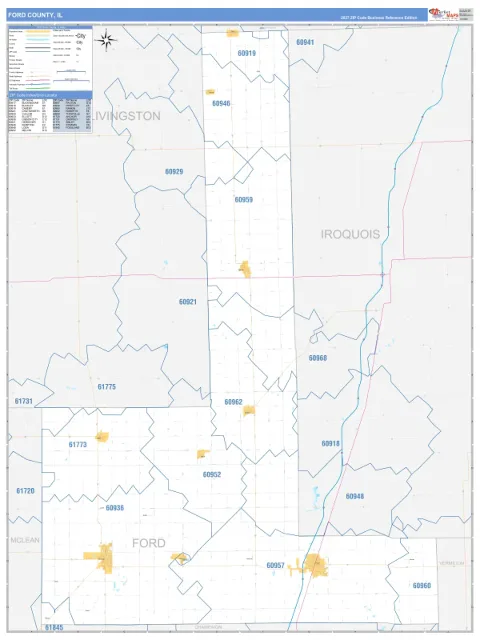 Ford County, IL map