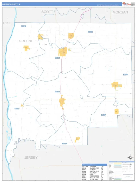 Greene County, IL map