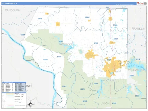 Jackson County, IL map