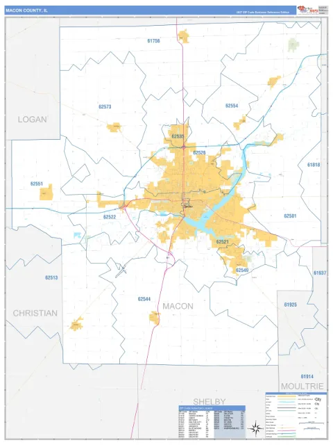 Macon County, IL map