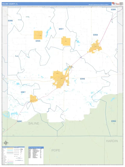 Saline County, IL map