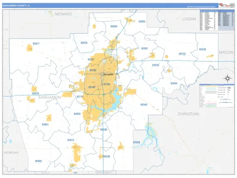 Sangamon County, IL map