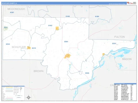 Schuyler County, IL map