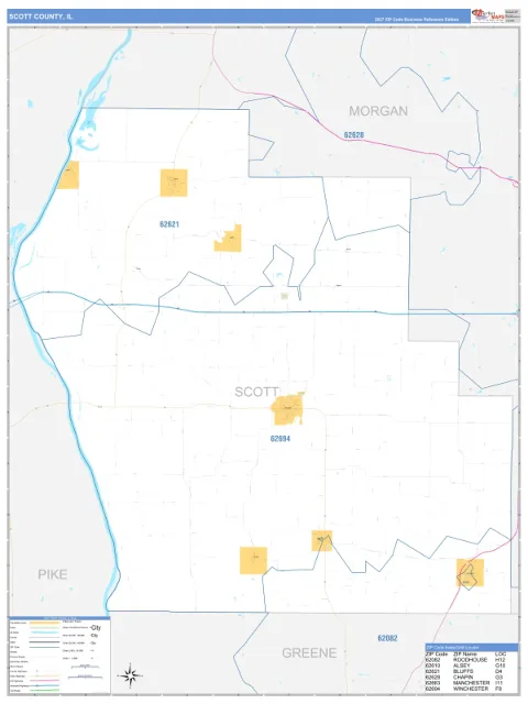Scott County, IL map