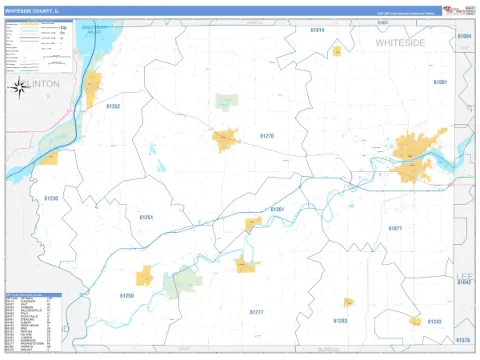 Whiteside County, IL map