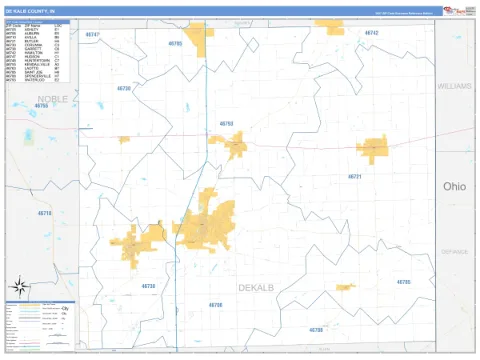 DeKalb County, IN map