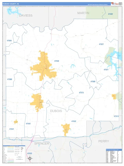 Dubois County, IN map
