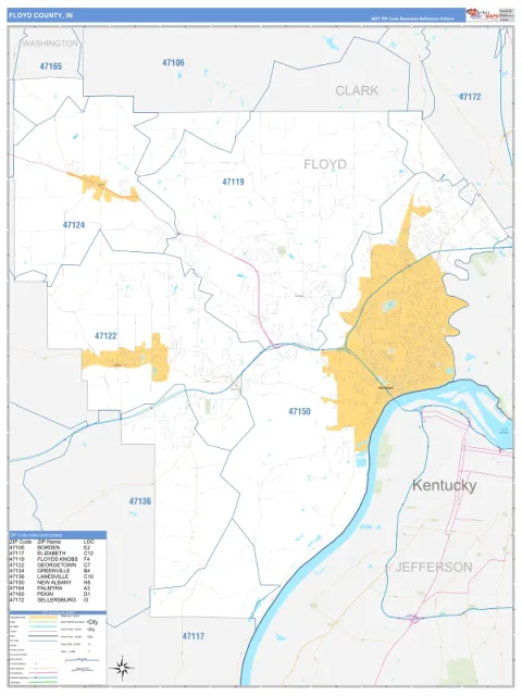 Floyd County, IN map