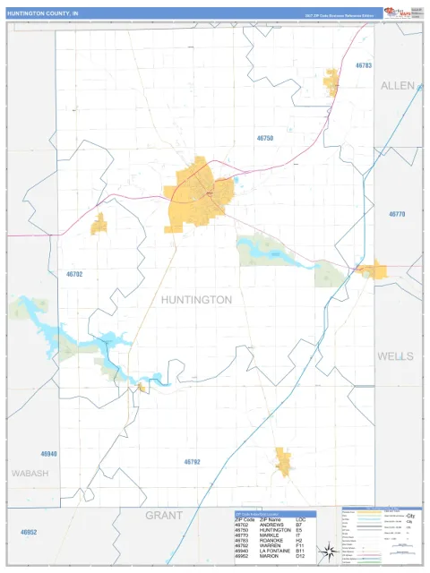Huntington County, IN map