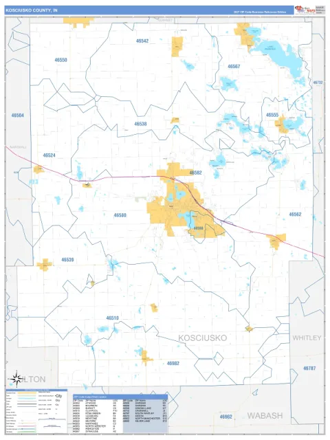 Kosciusko County, IN map