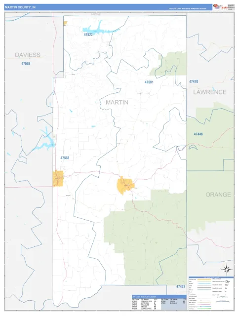 Martin County, IN map