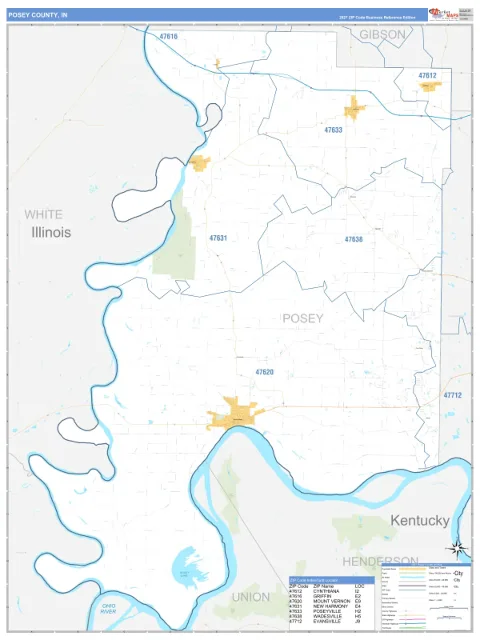Posey County, IN map
