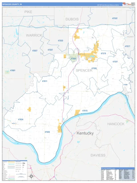 Spencer County, IN map