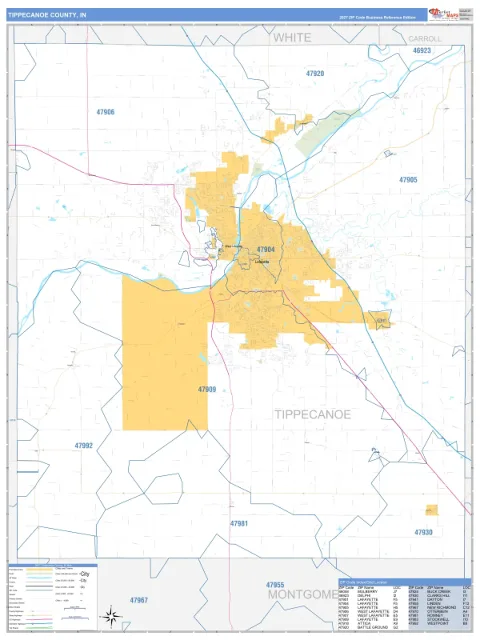 Tippecanoe County, IN map
