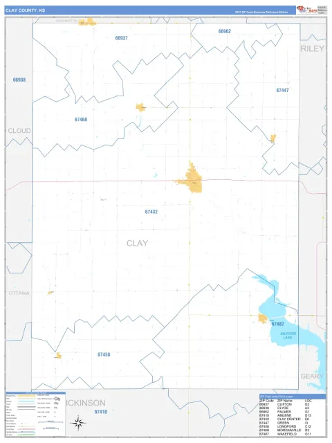 Clay County, KS map