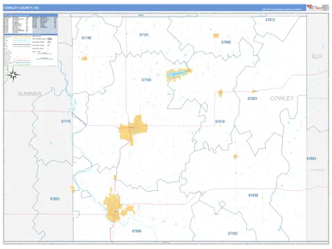Cowley County, KS map