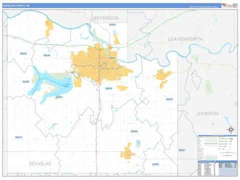 Douglas County, KS map