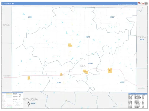 Elk County, KS map