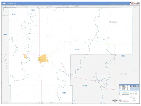 Finney County, KS map