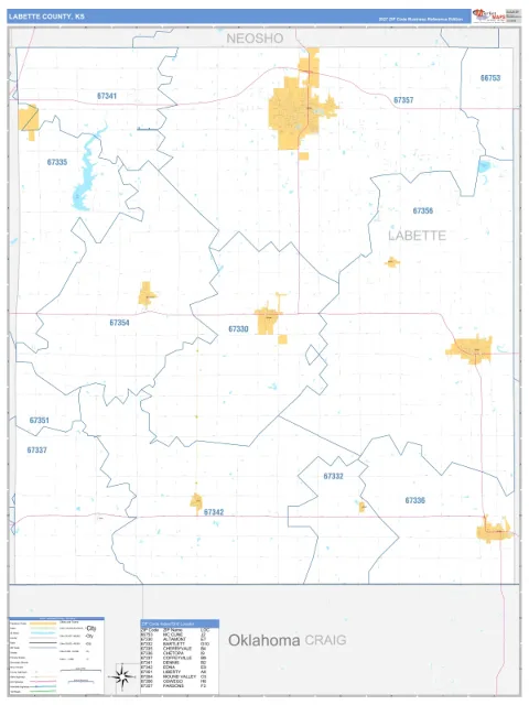 Labette County, KS map
