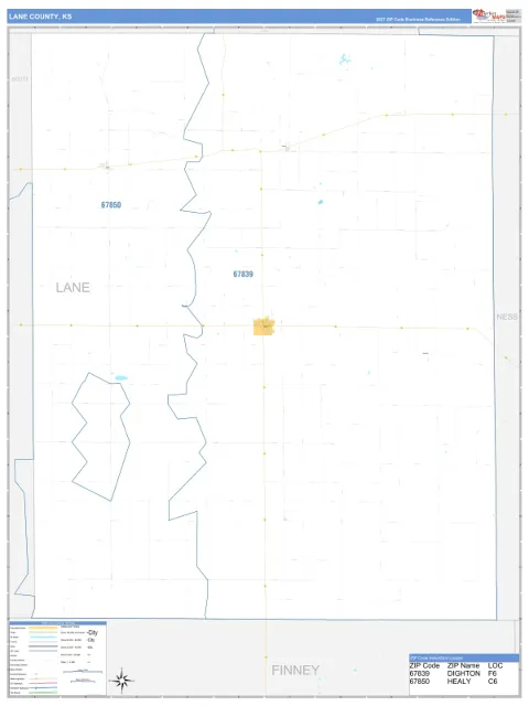 Lane County, KS map