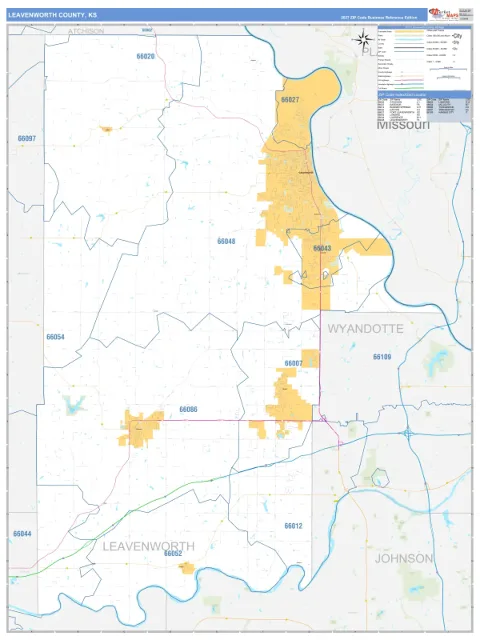 Leavenworth County, KS map
