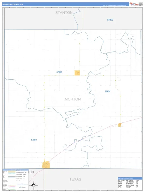Morton County, KS map