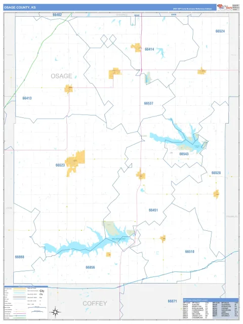 Osage County, KS map