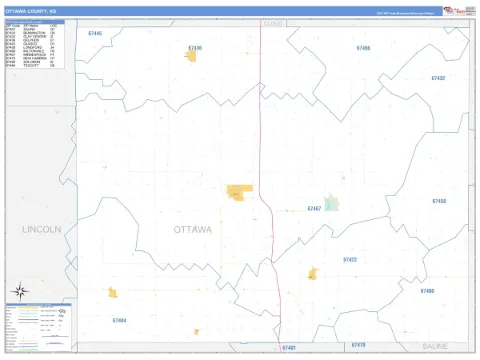 Ottawa County, KS map