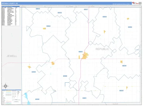 Republic County, KS map