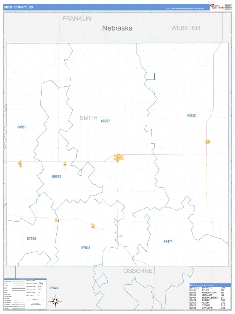 Smith County, KS map
