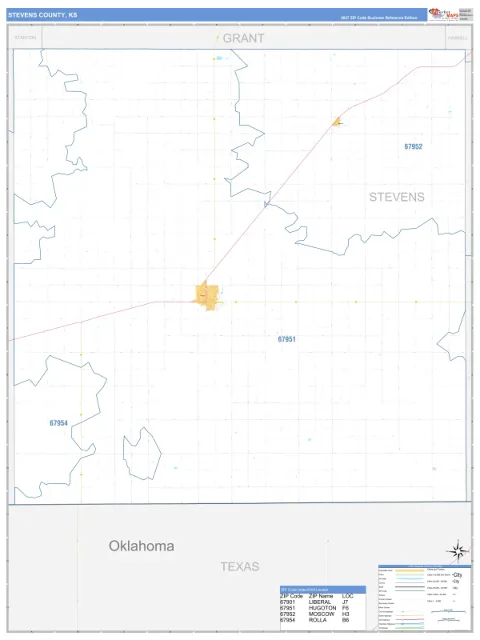 Stevens County, KS map